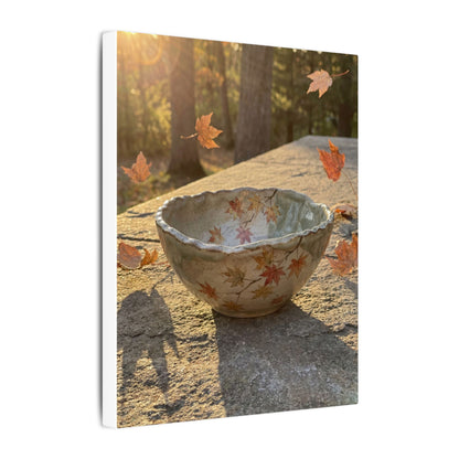 Japandi Ceramic Bowl in Golden Hour | Japanese Pattern Canvas Art