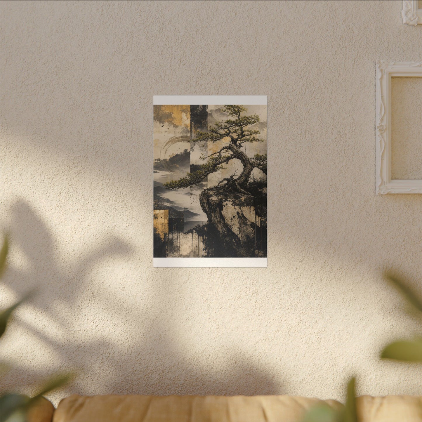 Golden Hour Pine Tree Canvas Art - Japandi Datsuzoku