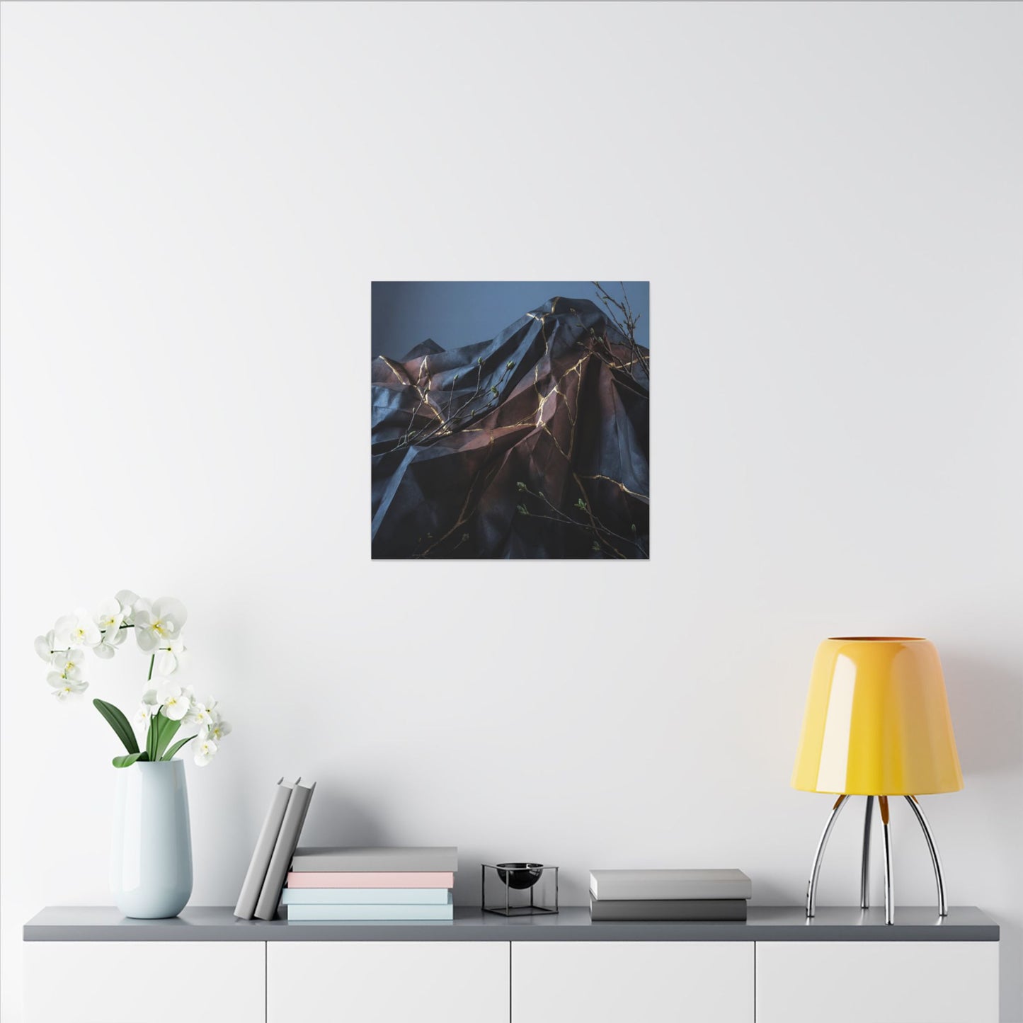 Paper Fold Broken Beauty Canvas Art | Philosophical Kintsugi Art