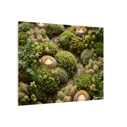 Moss Close Up Japanese Pattern Canvas Art | Neutral Japandi Art