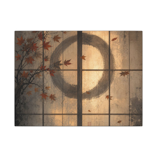 Shoji Screen Texture Canvas Art | Earthy Japandi Art