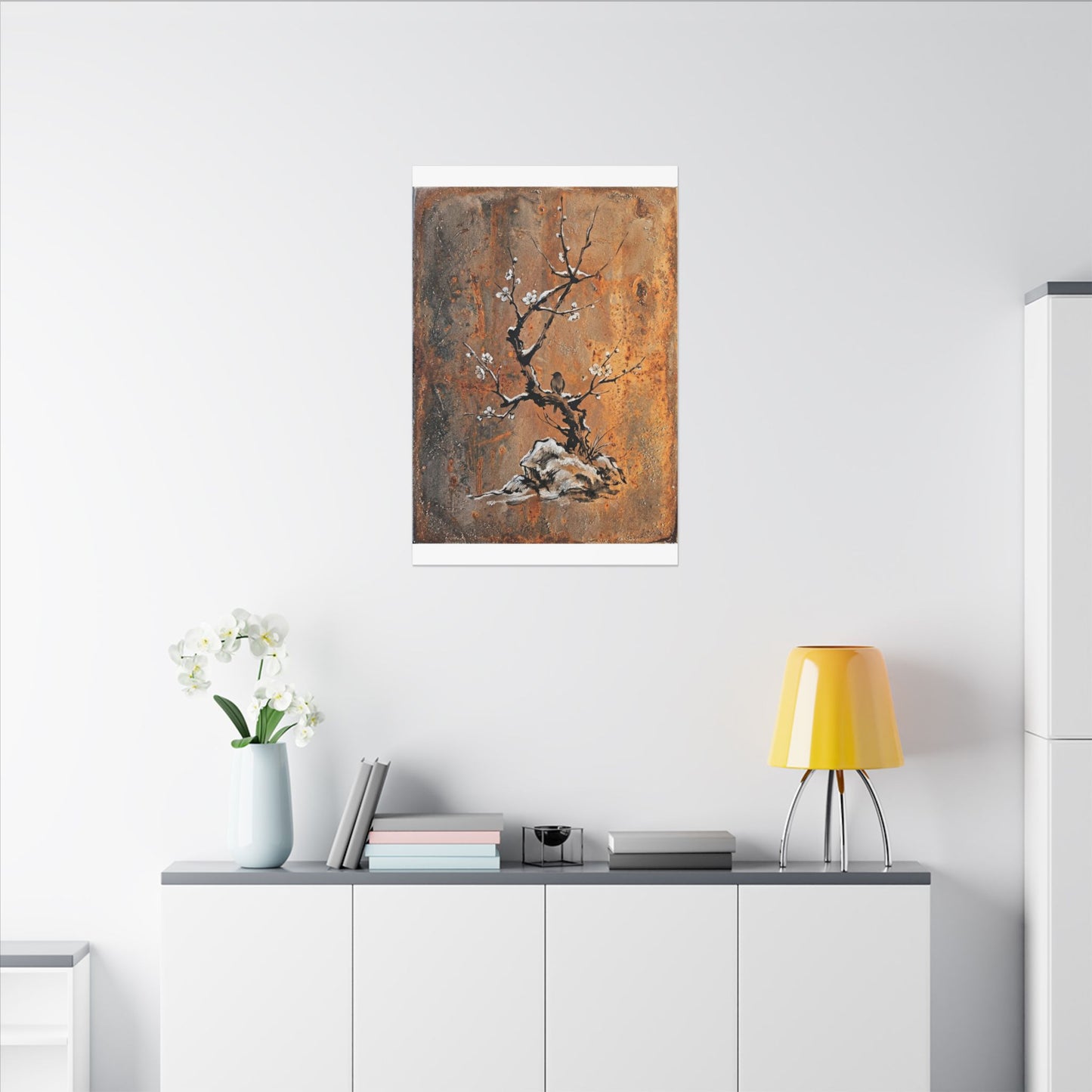 Datsuzoku Rust Patina Canvas Art - Zen Sumi E