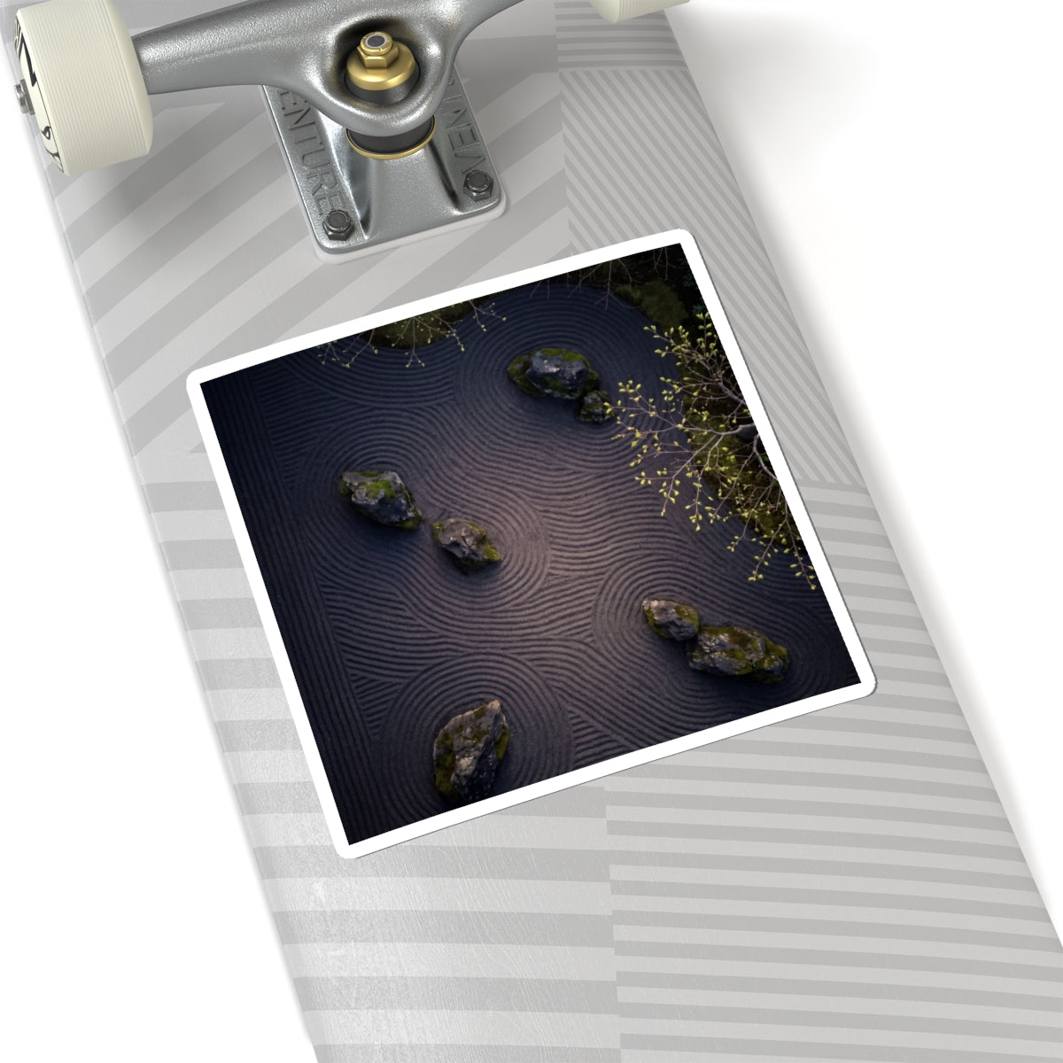 Rock Garden Sticker | Spring Dark Japandi Shadow Zen Art