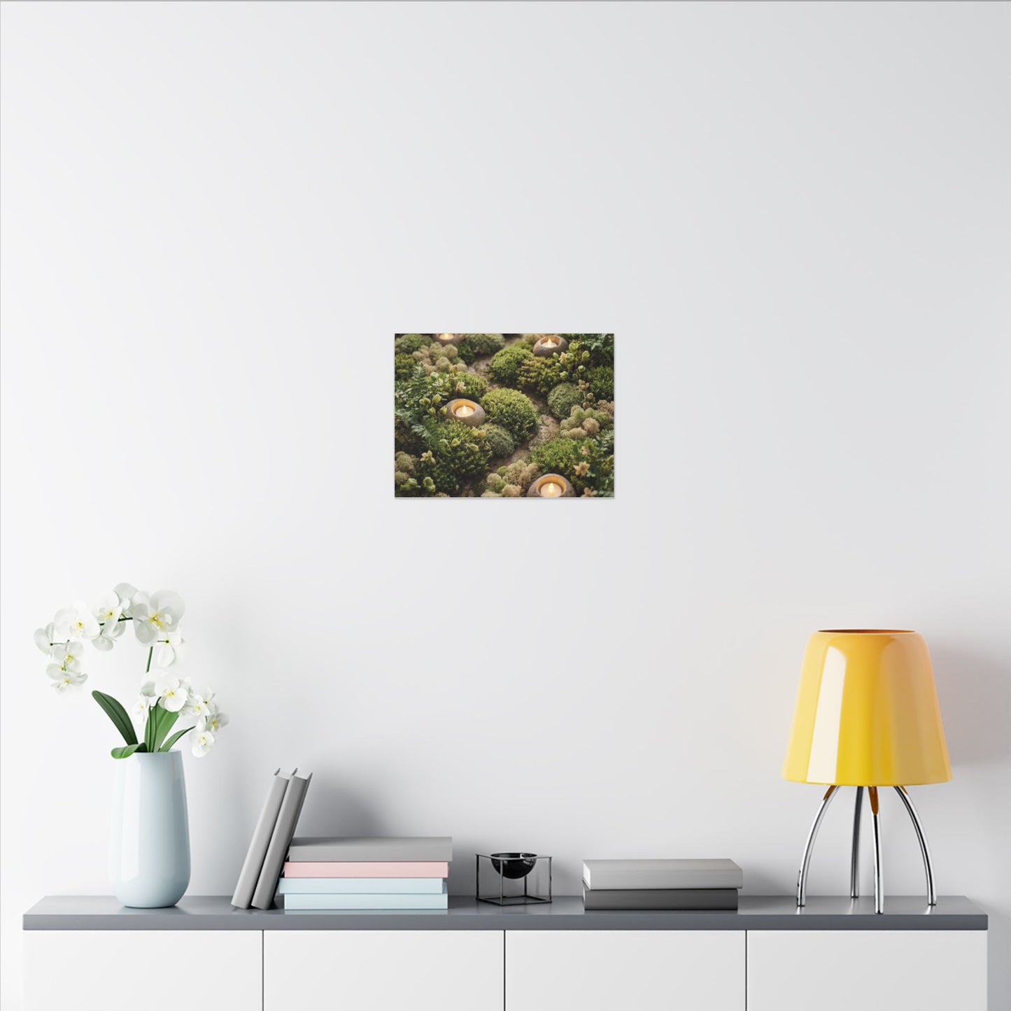 Moss Close Up Japanese Pattern Canvas Art | Neutral Japandi Art