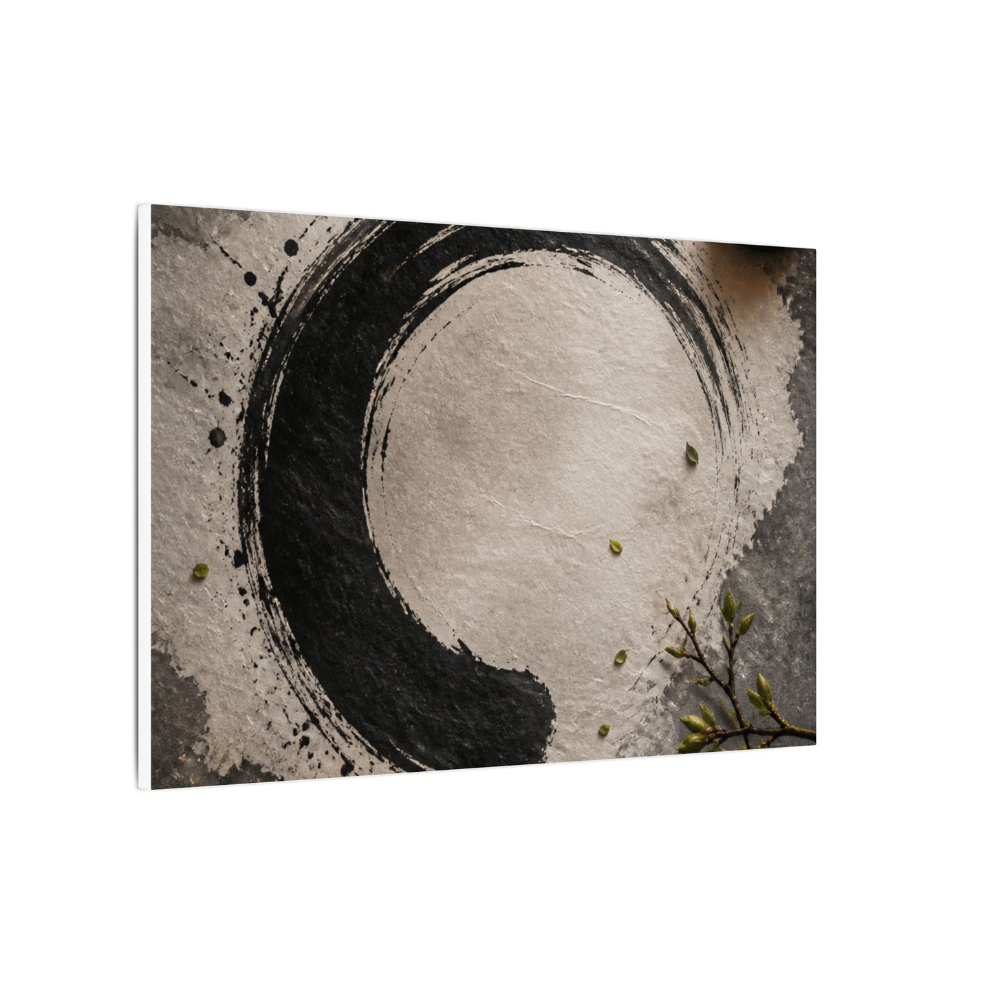 Candlelight Ink Brushstroke Canvas Art - Zen Ma
