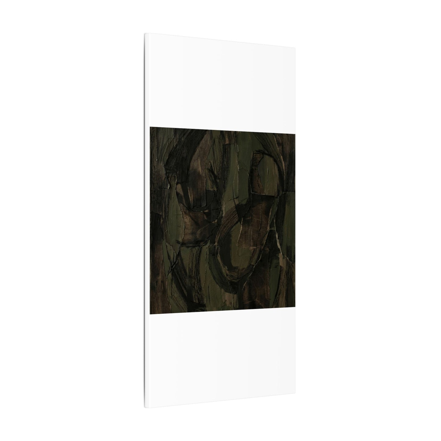Mixed Media Dark Japandi Textured Canvas Art