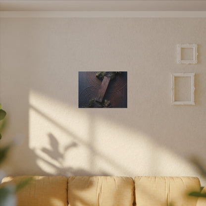 Spring Rock Garden Moody Minimal Canvas Art | Atmospheric Decor