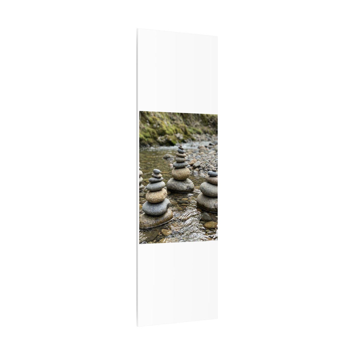 Zen River Stones in Dawn | Karesansui Canvas Art