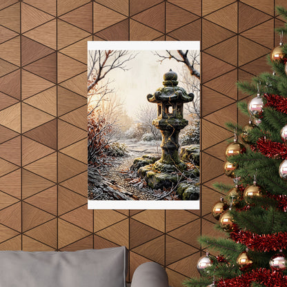 Healing Stone Lantern Wall Art Print - Broken Beauty Kintsugi