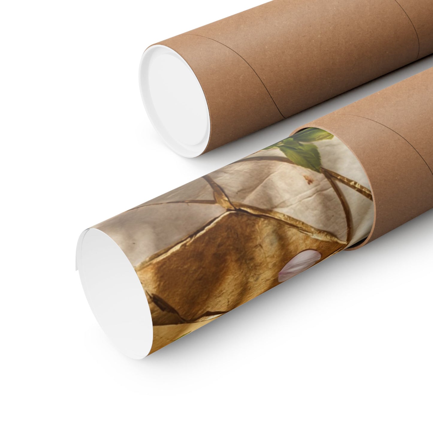 Artful Paper Fold Wall Art Print - Gold Repair Kintsugi