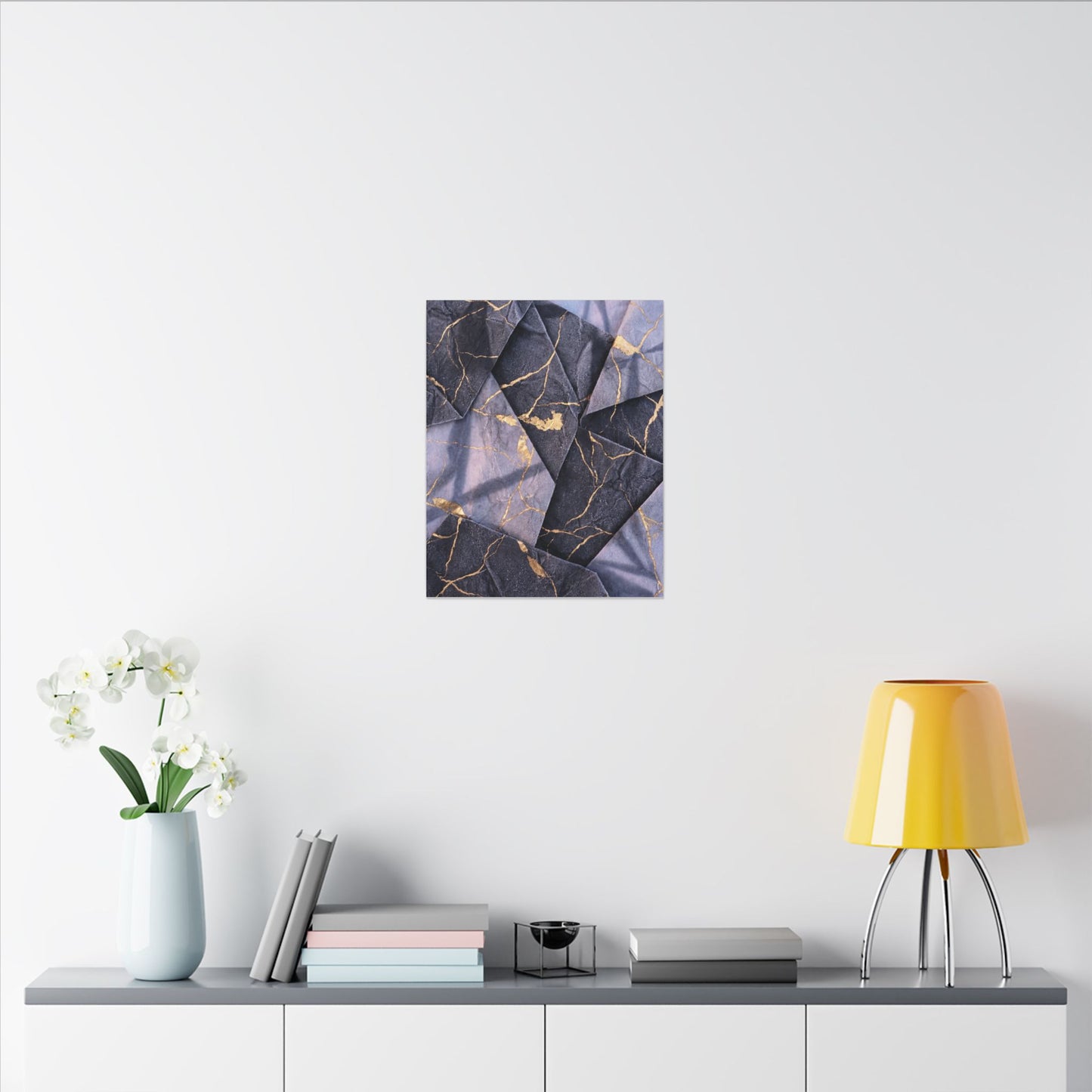 Seijaku Paper Fold Canvas Art - Kintsugi Gold Vein