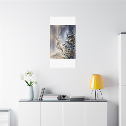 Incense Smoke Summer Canvas Art | Japandi Cozy Design