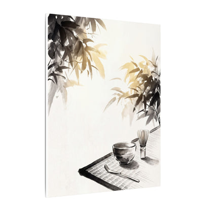 Tea Ceremony Sumi E Canvas Art | Serene Zen Art