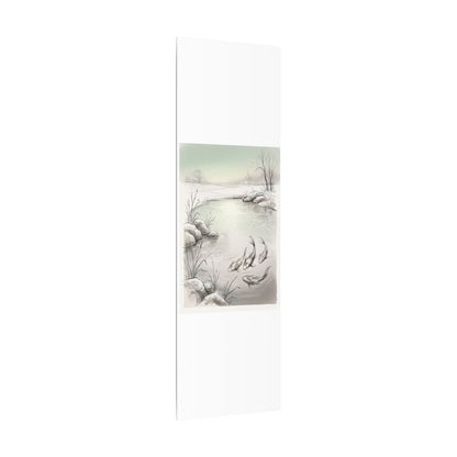 Koi Pond Minimal Line Canvas Art | Cozy Japandi Art