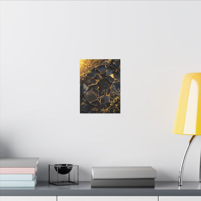 Golden Hour Broken Pottery Canvas Art - Kintsugi Ma