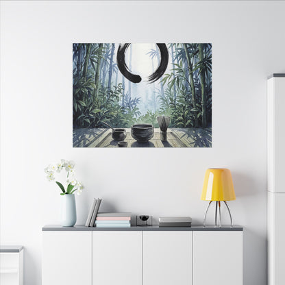 Seijaku Tea Ceremony Canvas Art - Zen Enso