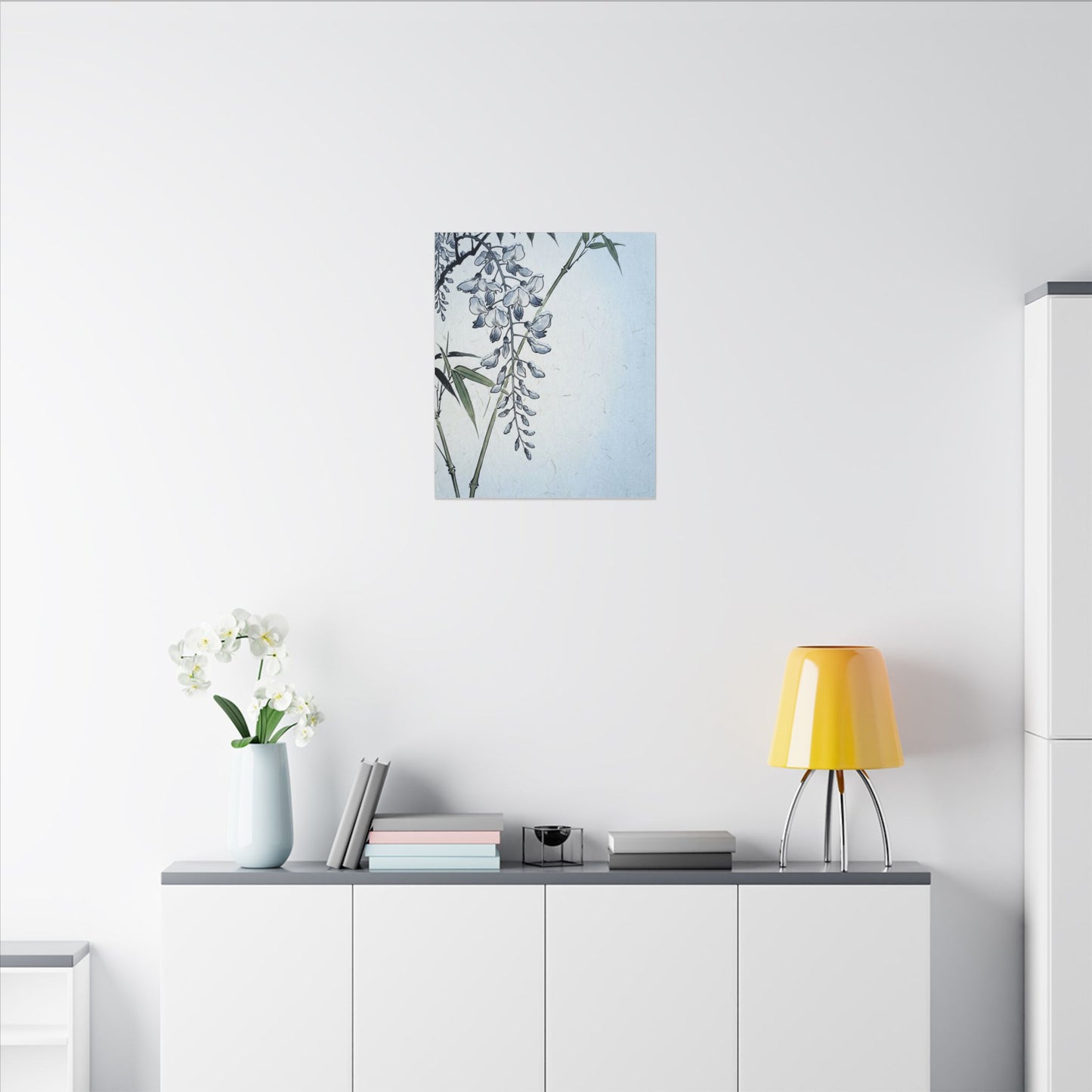 Zen Wisteria in Moonlight | Ukiyo E Inspired Canvas Art