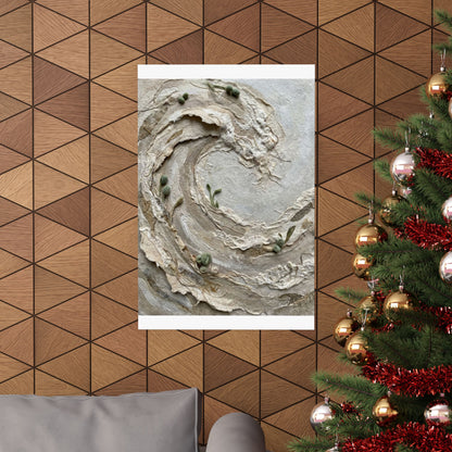 Ocean Wave Spring Wall Art Print | Japandi Earthy Design