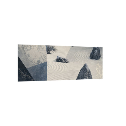 Seijaku Rock Garden Canvas Art - Zen Ukiyo E Inspired