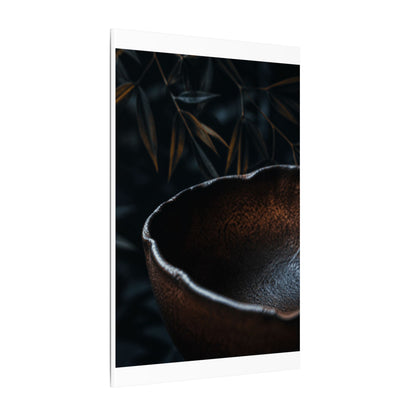 Luxurious Ceramic Bowl Canvas Art - Shadow Zen Dark Japandi