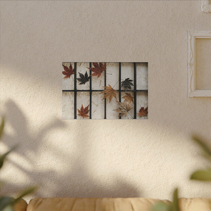 Japandi Shoji Screen in Overcast | Texture Canvas Art