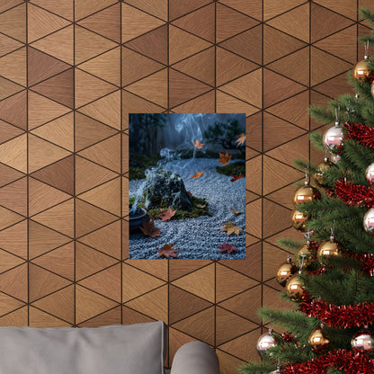 Incense Smoke Autumn Wall Art Print | Zen Peaceful Design