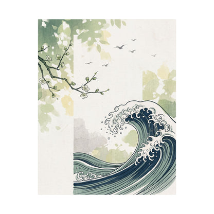 Ma Ocean Wave Wall Art Print - Zen Ukiyo E Inspired