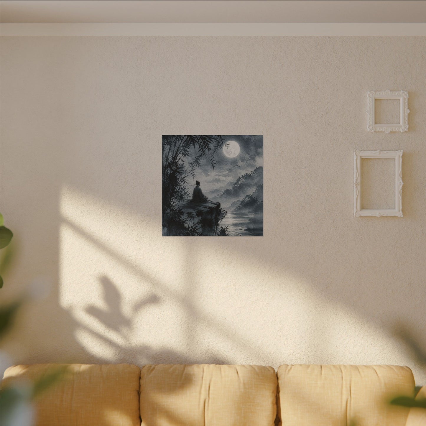 Ink Brushstroke Sumi E Canvas Art | Serene Zen Art