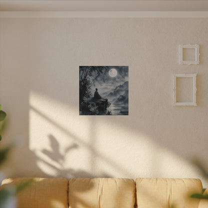 Ink Brushstroke Sumi E Canvas Art | Serene Zen Art
