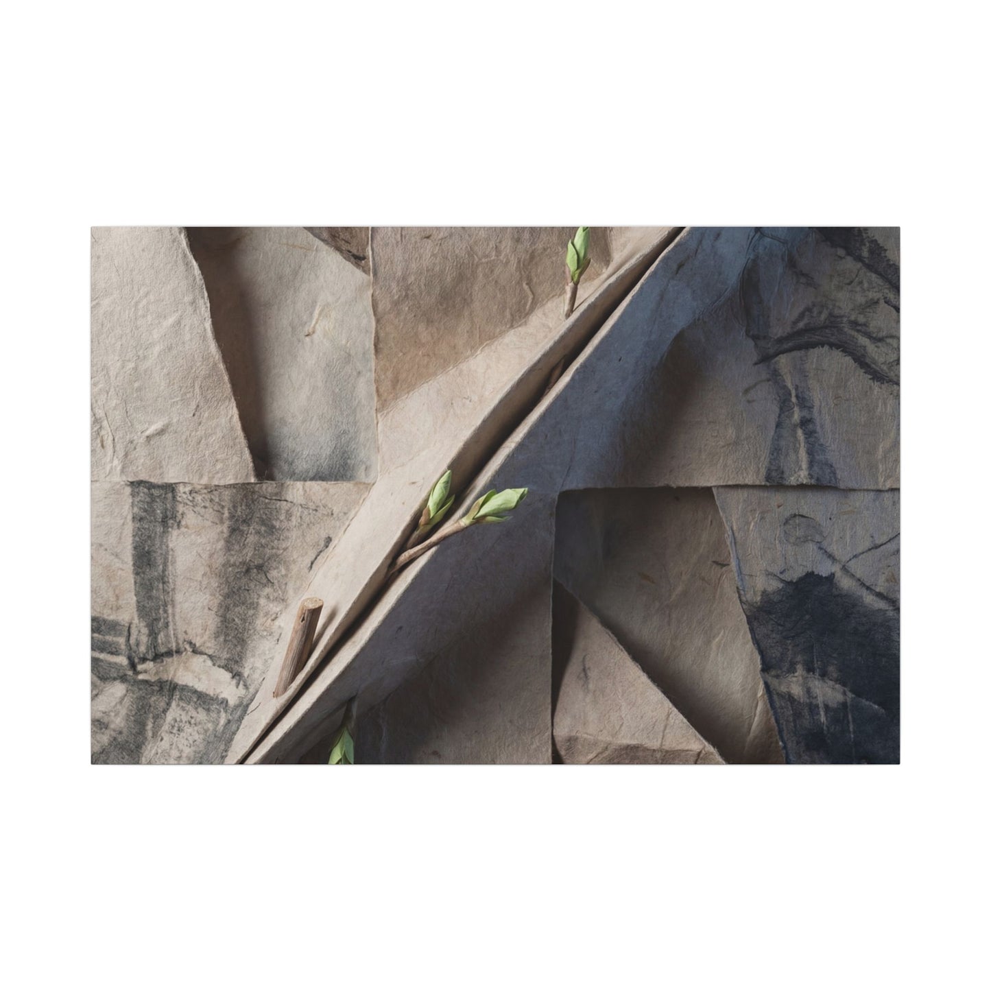 Paper Fold Canvas Art | Spring Japandi Japanese Pattern Art Art Print