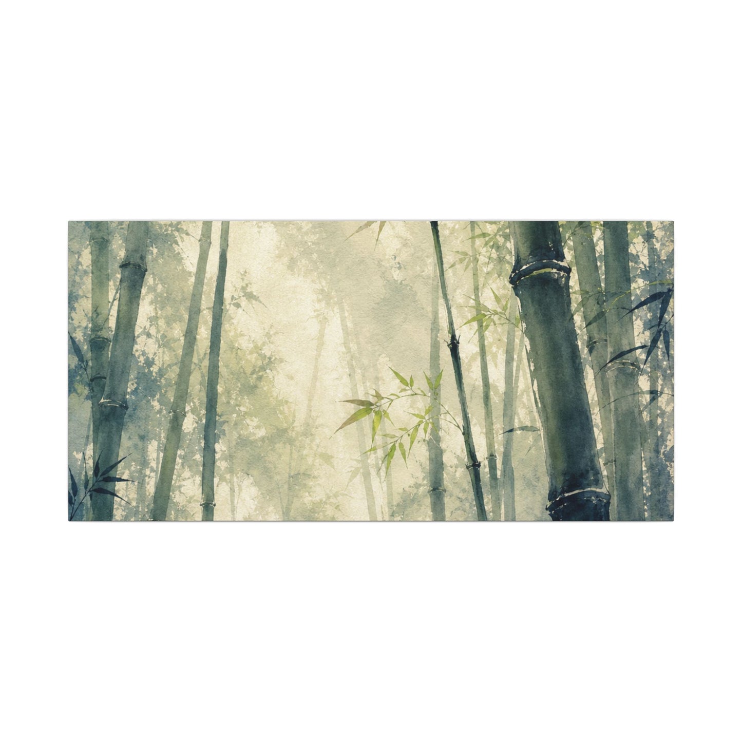 Bamboo Grove Spring Canvas Art | Zen Serene Design