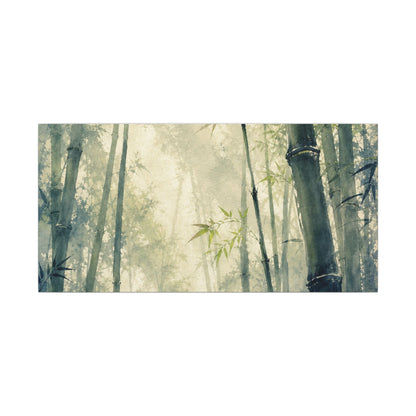 Bamboo Grove Spring Canvas Art | Zen Serene Design