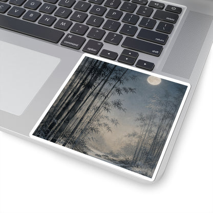 Bamboo Grove Winter Sticker | Japandi Cozy Design