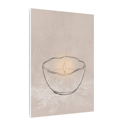 Ceramic Bowl Minimal Line Canvas Art | Neutral Japandi Art