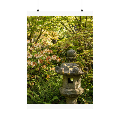 Dappled Stone Lantern Wall Art Print - Kintsugi Shibui Art Print