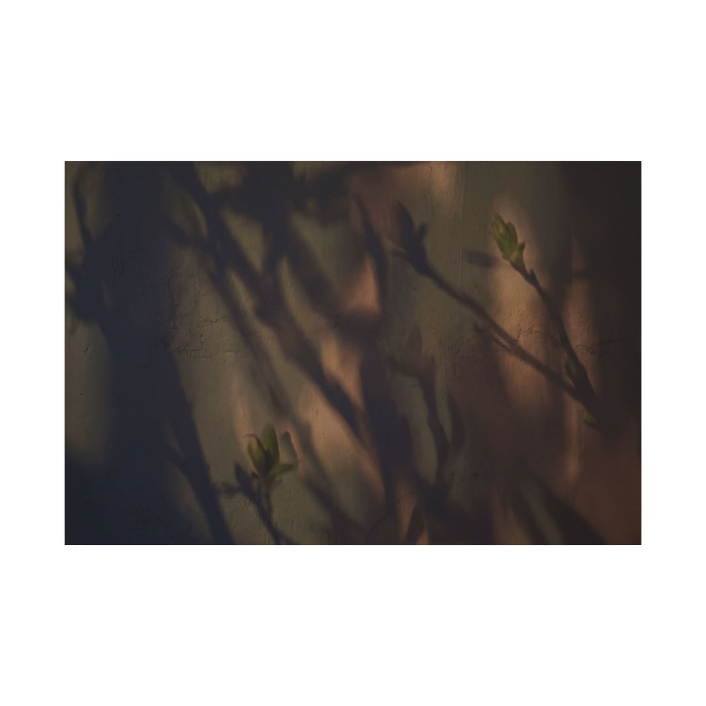 Candlelight Shadow Play Canvas Art - Dark Japandi Shibui