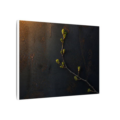 Dark Japandi Rust Patina in Golden Hour | Moody Minimal Canvas Art