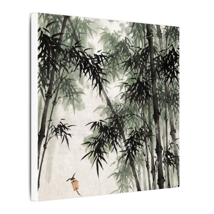 Zen Bamboo Grove in Overcast | Sumi E Canvas Art
