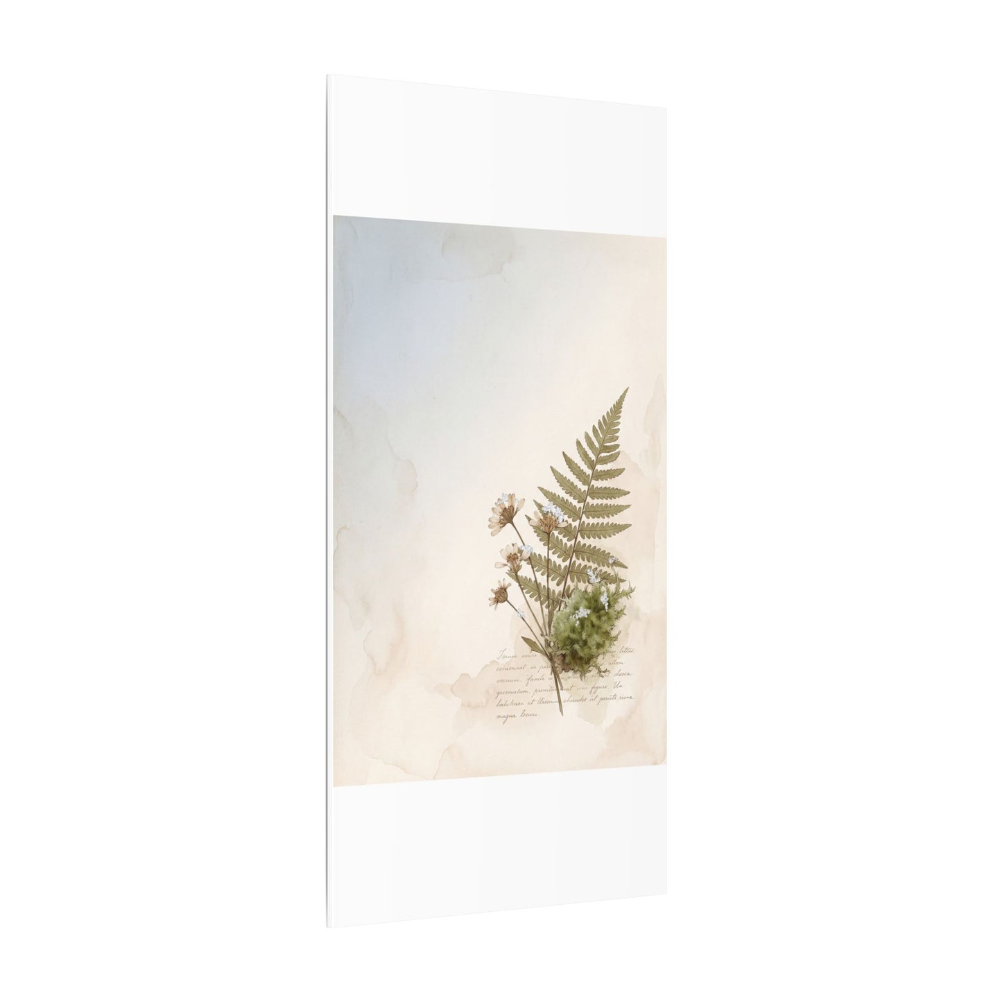 Winter Moss Close Up Herbarium Canvas Art | Enchanting Decor
