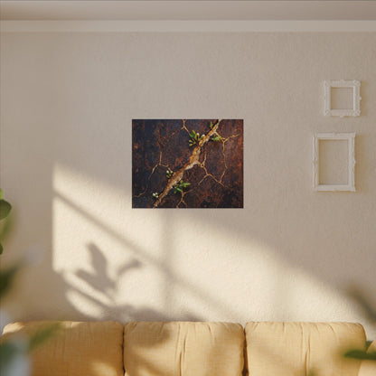 Rust Patina Spring Canvas Art | Kintsugi Resilient Design