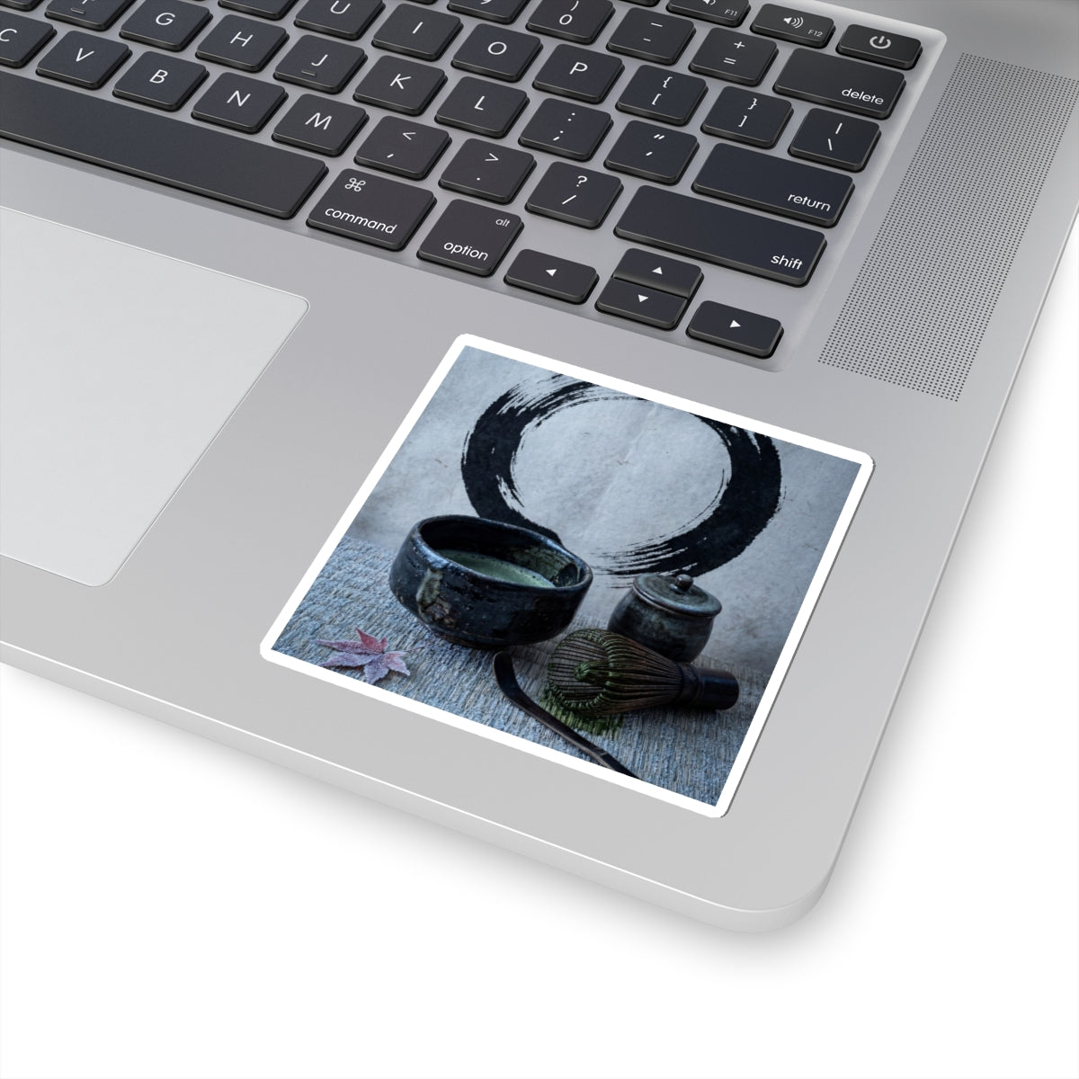 Zen Tea Ceremony in Moonlight | Enso Sticker Art Print