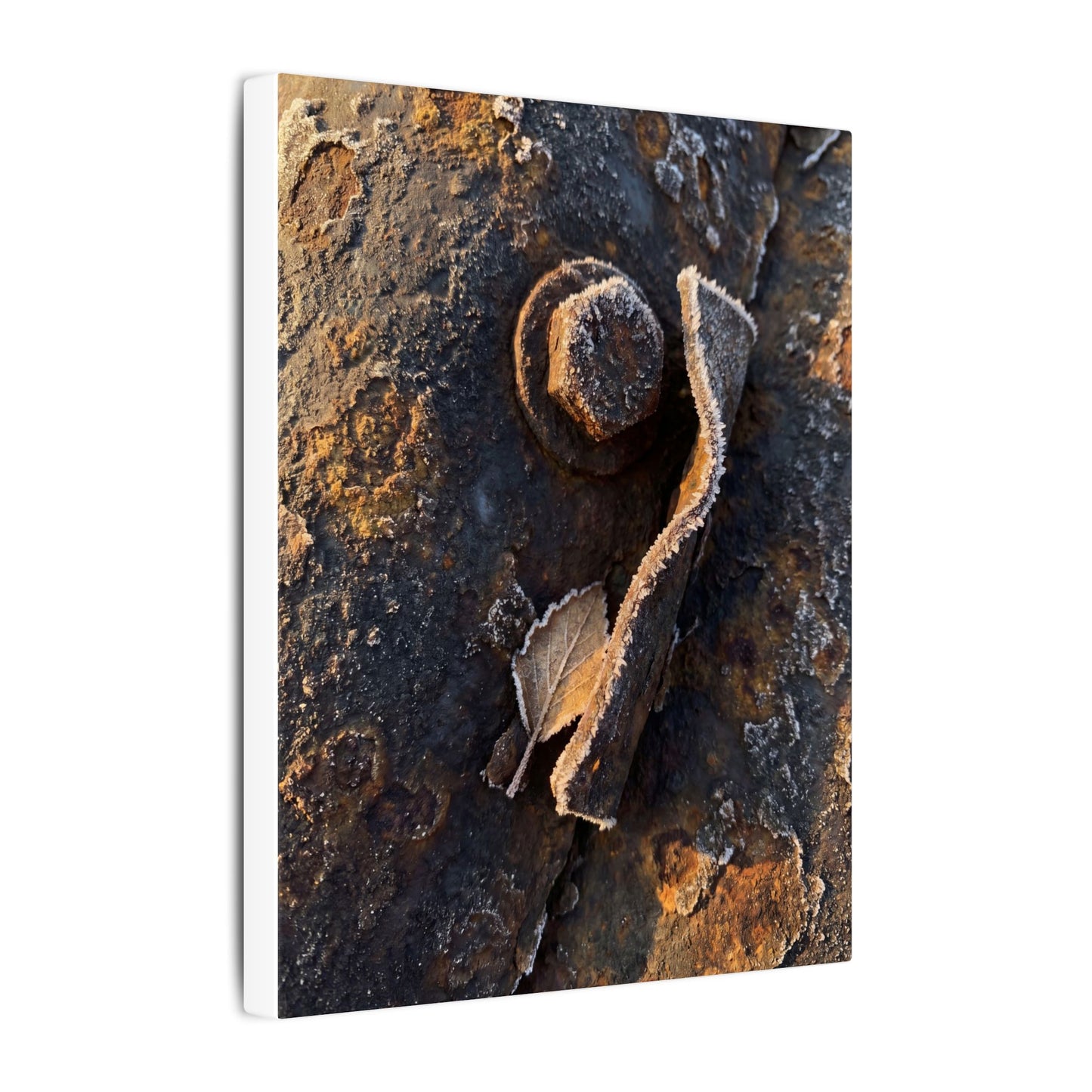 Moody Rust Patina Canvas Art - Moody Minimal Dark Japandi