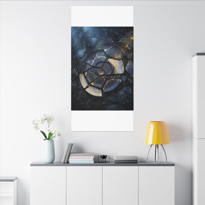 Resilient Broken Pottery Canvas Art - Gold Vein Kintsugi