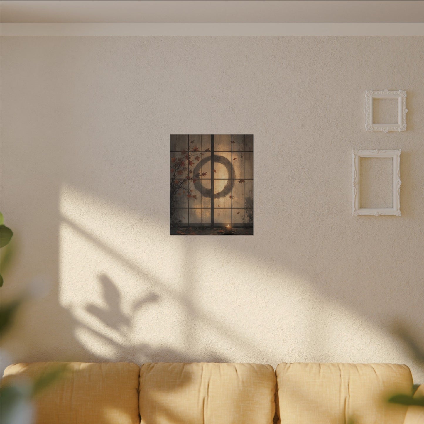 Shoji Screen Texture Canvas Art | Earthy Japandi Art