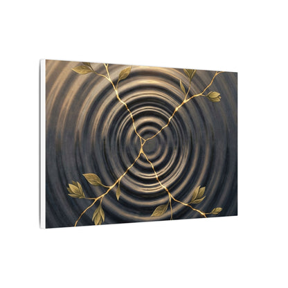 Kanso Water Ripple Canvas Art - Kintsugi Gold Vein