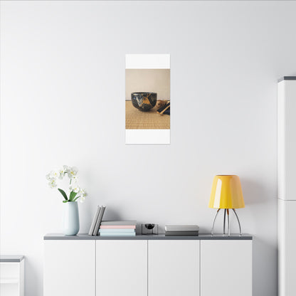 Kanso Tea Ceremony Canvas Art - Kintsugi Gold Vein