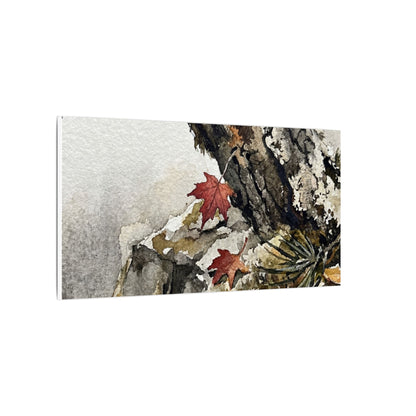 Pine Tree Autumn Canvas Art | Japandi Earthy Design