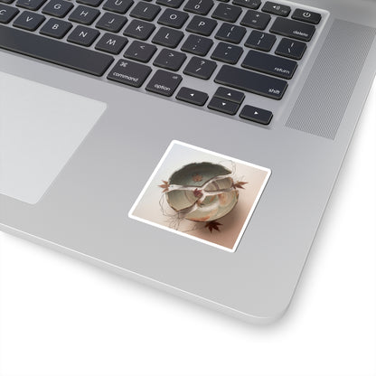 Ceramic Bowl Autumn Sticker | Japandi Neutral Design