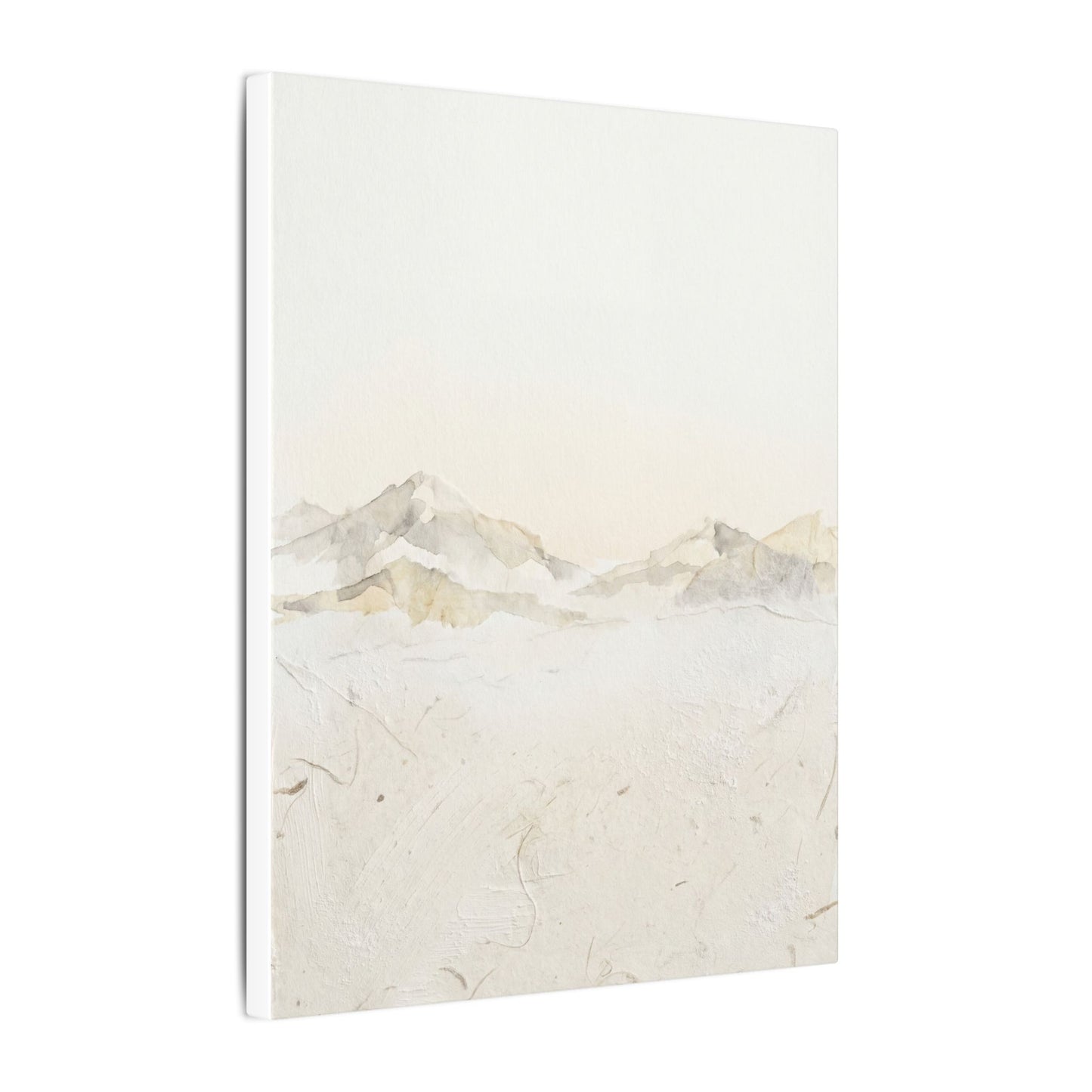 Mountain Mist Winter Canvas Art | Japandi Warm Design