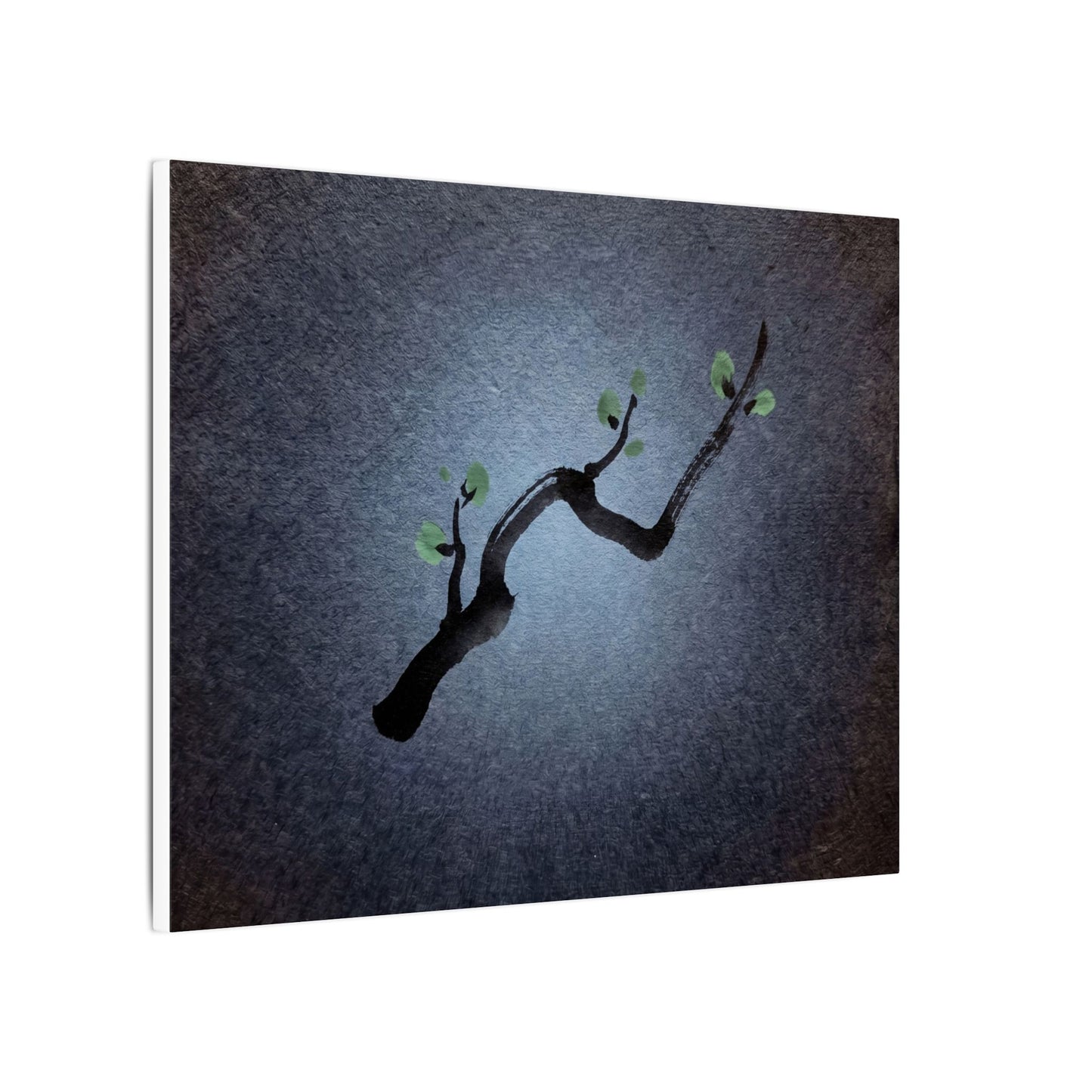 Ink Brushstroke Canvas Art | Spring Dark Japandi Moody Minimal Art